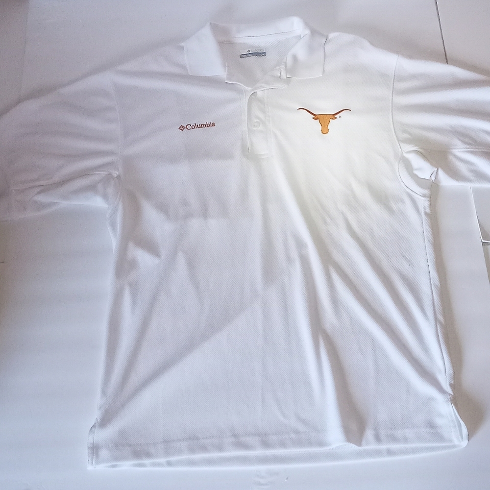 Columbia Texas Longhorn mens fishing polo Size M
